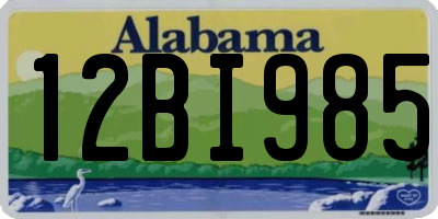 AL license plate 12BI985