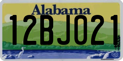 AL license plate 12BJ021