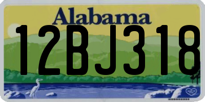 AL license plate 12BJ318