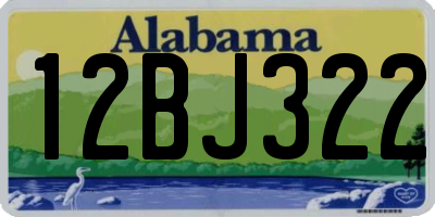 AL license plate 12BJ322