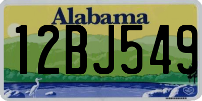 AL license plate 12BJ549
