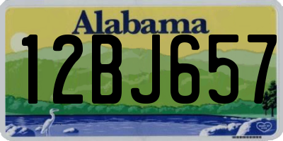 AL license plate 12BJ657