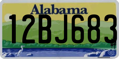 AL license plate 12BJ683