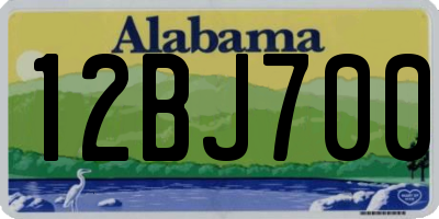 AL license plate 12BJ700
