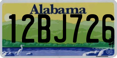 AL license plate 12BJ726