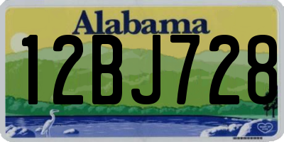 AL license plate 12BJ728
