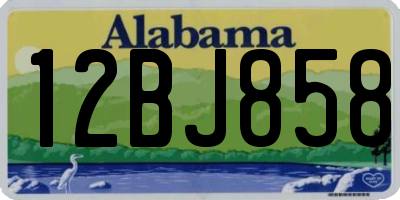 AL license plate 12BJ858