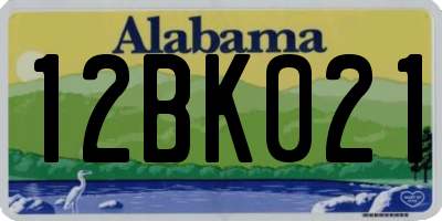 AL license plate 12BK021
