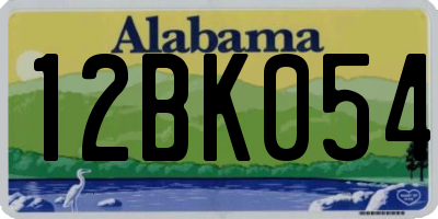 AL license plate 12BK054