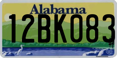 AL license plate 12BK083