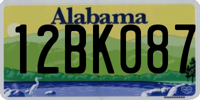 AL license plate 12BK087