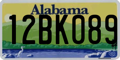 AL license plate 12BK089