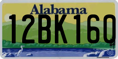 AL license plate 12BK160