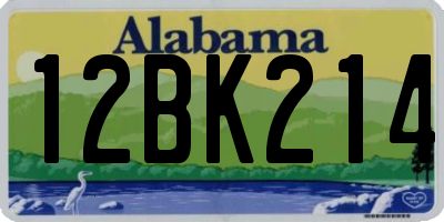 AL license plate 12BK214