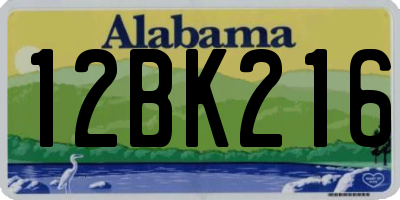 AL license plate 12BK216