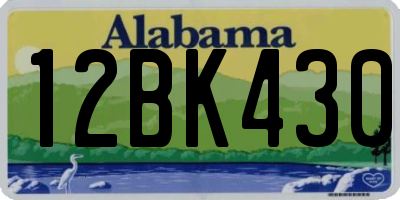 AL license plate 12BK430
