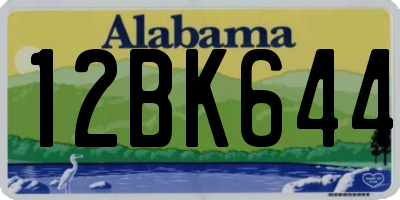 AL license plate 12BK644