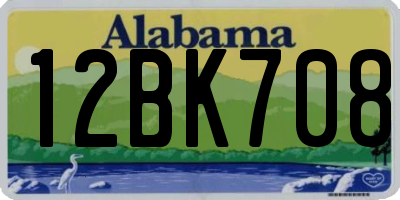 AL license plate 12BK708