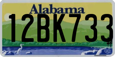 AL license plate 12BK733