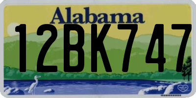 AL license plate 12BK747