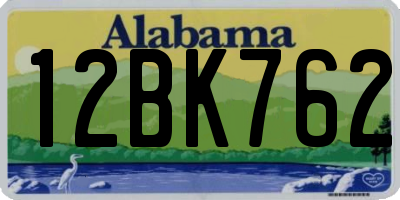 AL license plate 12BK762