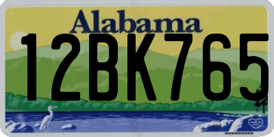 AL license plate 12BK765
