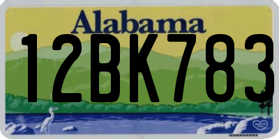 AL license plate 12BK783