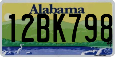AL license plate 12BK798