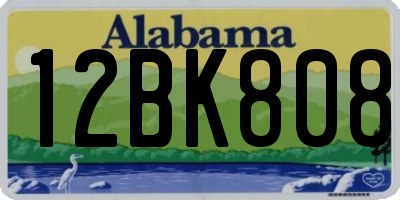 AL license plate 12BK808