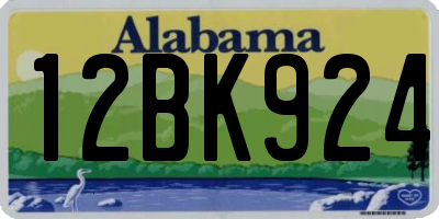 AL license plate 12BK924