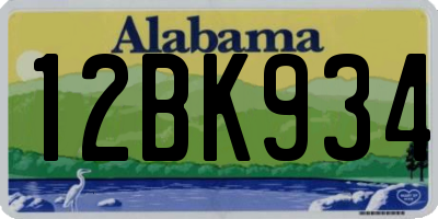 AL license plate 12BK934