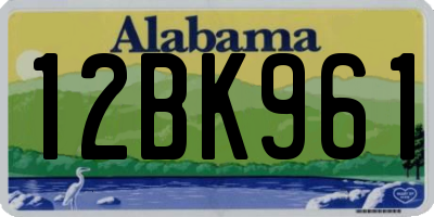 AL license plate 12BK961