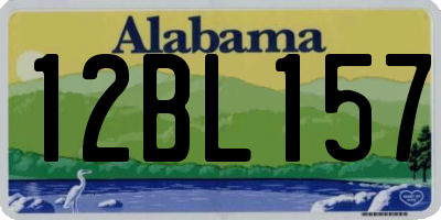 AL license plate 12BL157
