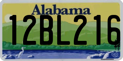 AL license plate 12BL216