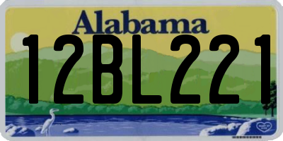 AL license plate 12BL221