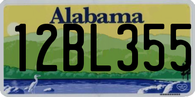 AL license plate 12BL355