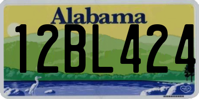 AL license plate 12BL424