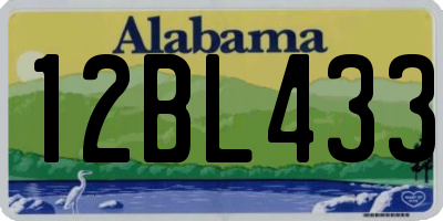 AL license plate 12BL433