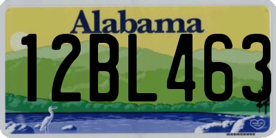 AL license plate 12BL463