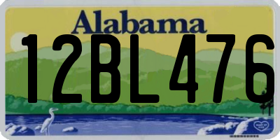 AL license plate 12BL476