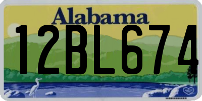 AL license plate 12BL674