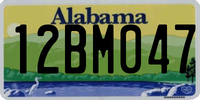 AL license plate 12BM047