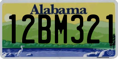 AL license plate 12BM321