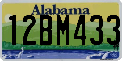 AL license plate 12BM433
