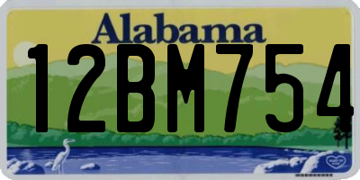 AL license plate 12BM754