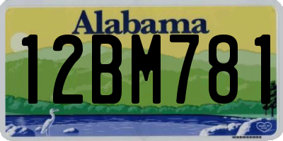 AL license plate 12BM781