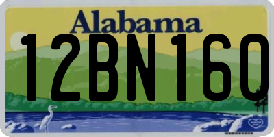 AL license plate 12BN160
