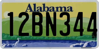 AL license plate 12BN344