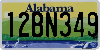 AL license plate 12BN349