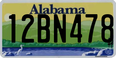 AL license plate 12BN478